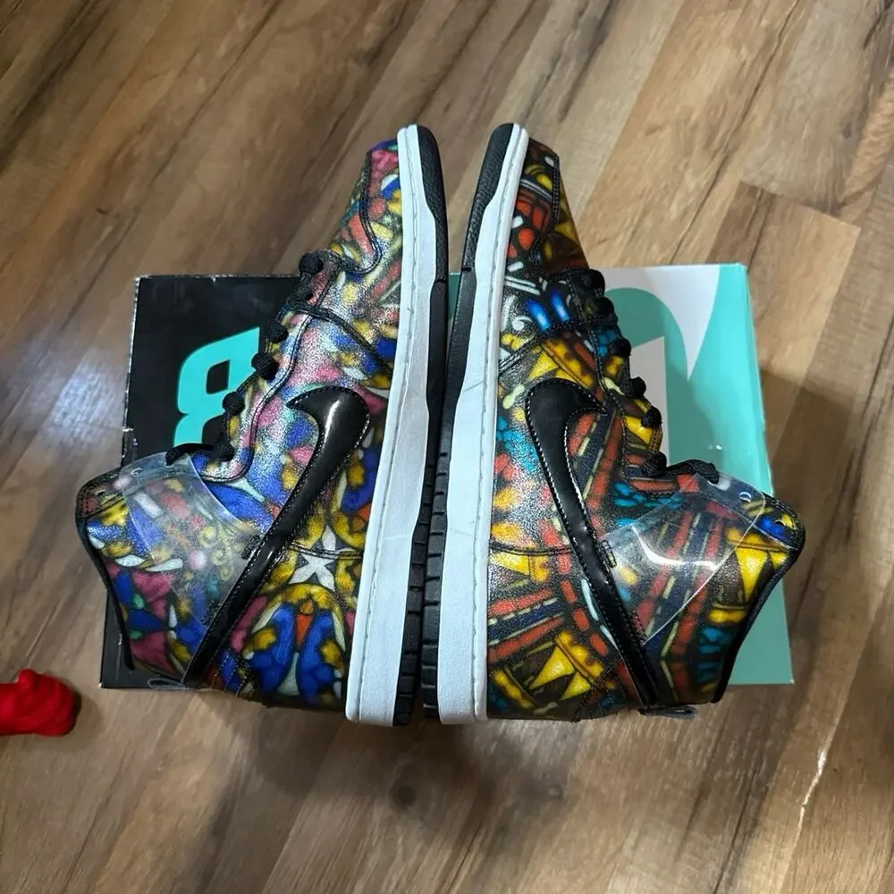 2015 Nike SB Dunk High Premium Concepts Stained Glass 313171-606 Size 10 - Picture 6 of 12